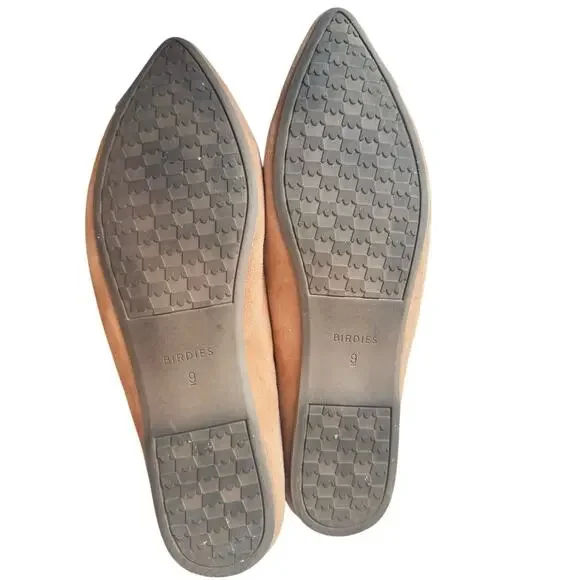 BIRDIES Goldfinch Tan Suede Ballet Flat Women's Size 9 Pointed Toe Leather Fall - Picture 9 of 13